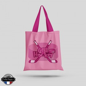 Tote Bag hockey girl - textiles-francais.fr