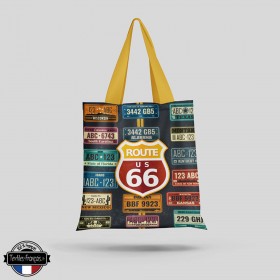 Tote Bag route 66 - textiles-francais.fr