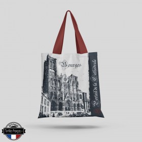 Tote Bag cathédrale de Bourges  - textiles-francais.fr