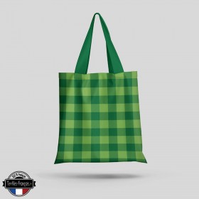 Tote Bag écossais vert - textiles-francais.fr