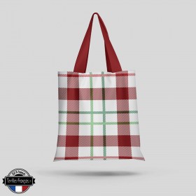 Tote Bag écossais rouge - textiles-francais.fr
