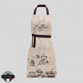 Tablier café sans poche - textiles-francais.fr