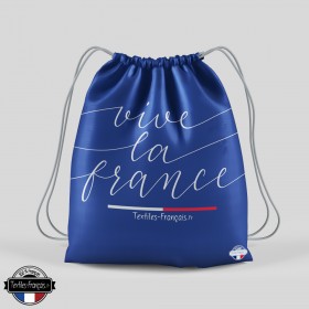Sac à dos Vive la France bleu - textiles-francais.fr