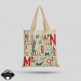 Tote Bag alphabet - textiles-francais.fr