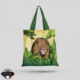 Tote Bag jungle lion - textiles-francais.fr